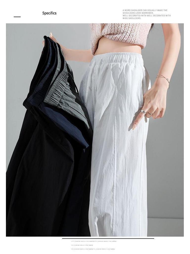 Women's Summer 2026 Lightweight Wide-Leg Lantern Pants