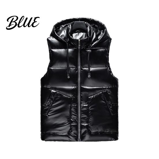 Breathable Vest Coat Comfortable Down Sleeveless Zipper Collar Hooded Men Stand Closure Winter Outwear