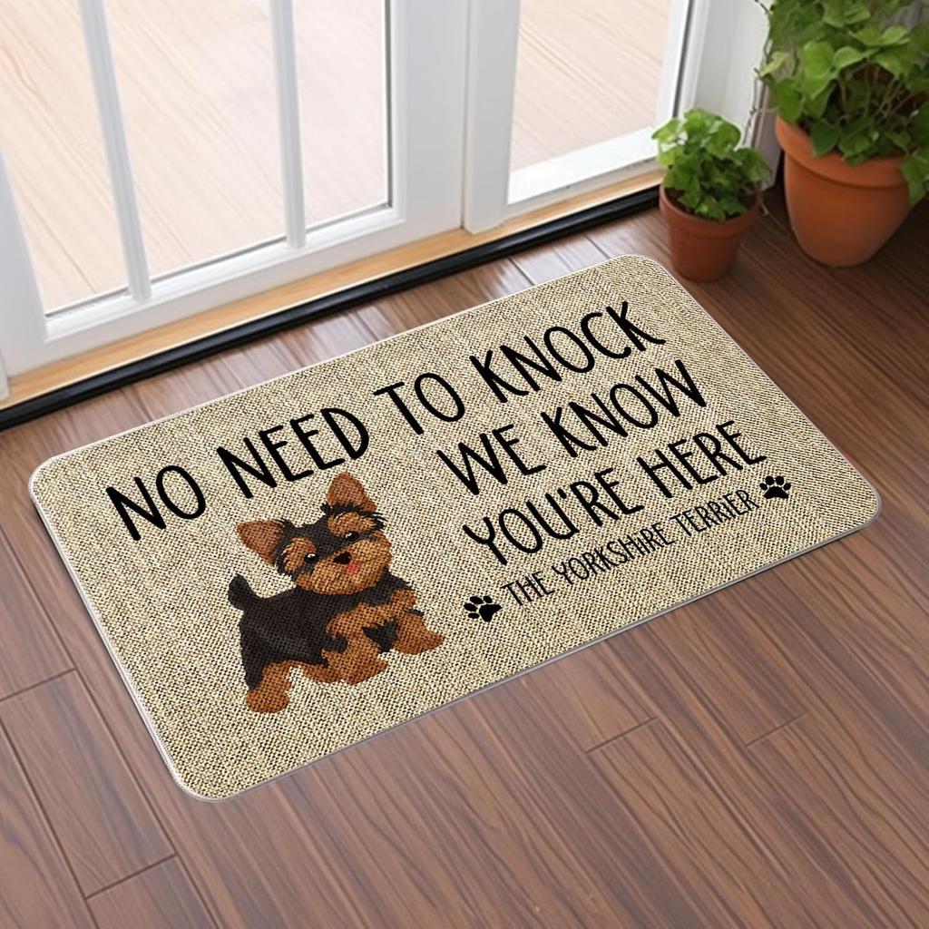Dog Welcome Floor Mat Entry Rug Farmhouse Style Kitchen Front Door Floor Mat Indoor Outdoor Area Rug Home Decoration