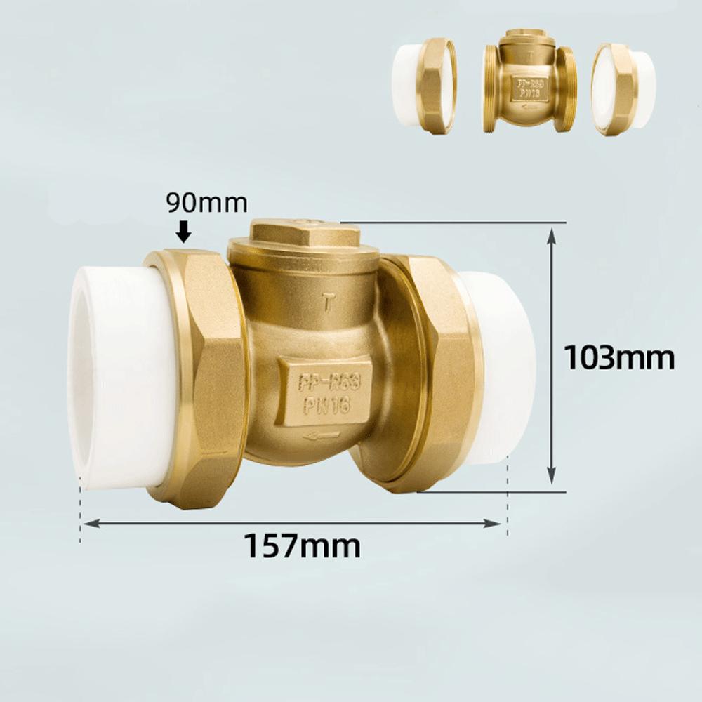 PPR Pipe PE Pipe Water Pipe Check Valve Union Pipe Fitting Water Meter Tap Water Meter Tube Brass DN20 DN25 DN50 Connection Pipe