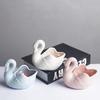 Valentine'S Day Swan Candle Holder Ceramic Candlestick Holder Tray Creative Ornament Table Holiday Ornament