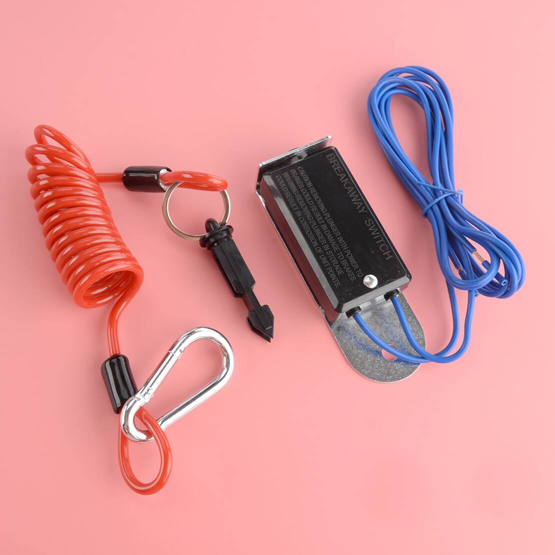 4ft Trailer RV Breakaway Switch Break Control Kit Electric Brake Red Black Blue