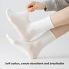 Anti-slip Pure Cotton Socks - Children's Summer Thin Style Black and White Solid Color Sports Socks - Cotton Without Bones