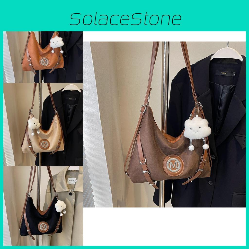 Fashionable Casual Commuter Tote Bag For Women Durable Suede Texture Backpack