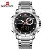 Naviforce 9163 New Fashion Men's Wristwatch Waterproof Dual Display Luxury Digital Quartz Watches for Relogio Masculino Relojes