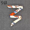 Fashion Color Printing Long Silk Scarf Women Ribbon Neckerchief Print 4cm Thin Narrow Scarves Bag Hair Band Ribbon Headscarve