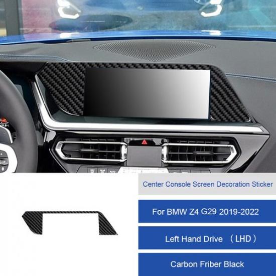 Carbon Fiber Car GPS Navigation Screen Frame Cover Trim For BMW Z4 G29 -
