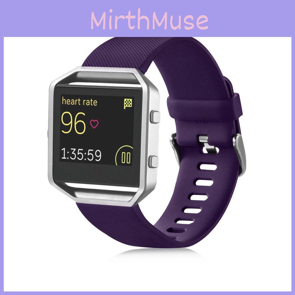 For Fitbit Blaze Silicone Watch Band With Stainless Steel Buckle For Fitness Tracking And Daily Wear