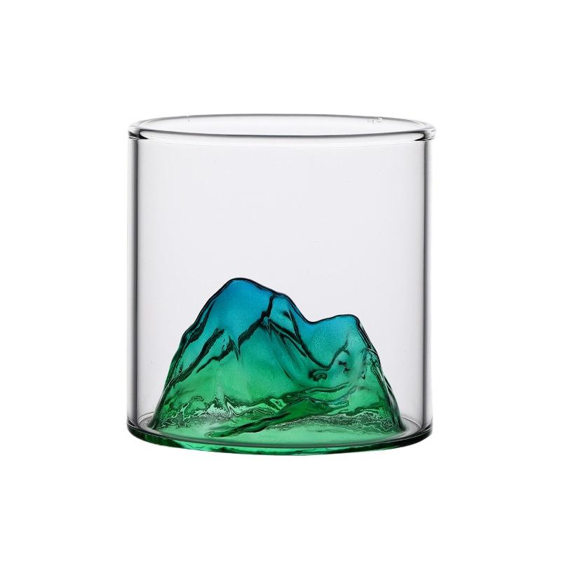 Whisky glass Japanese 3D Mountain Water Glacier Mug Vodka Wine Cup Fuji Artwork Gift Bottle Hot Glass Drinkware