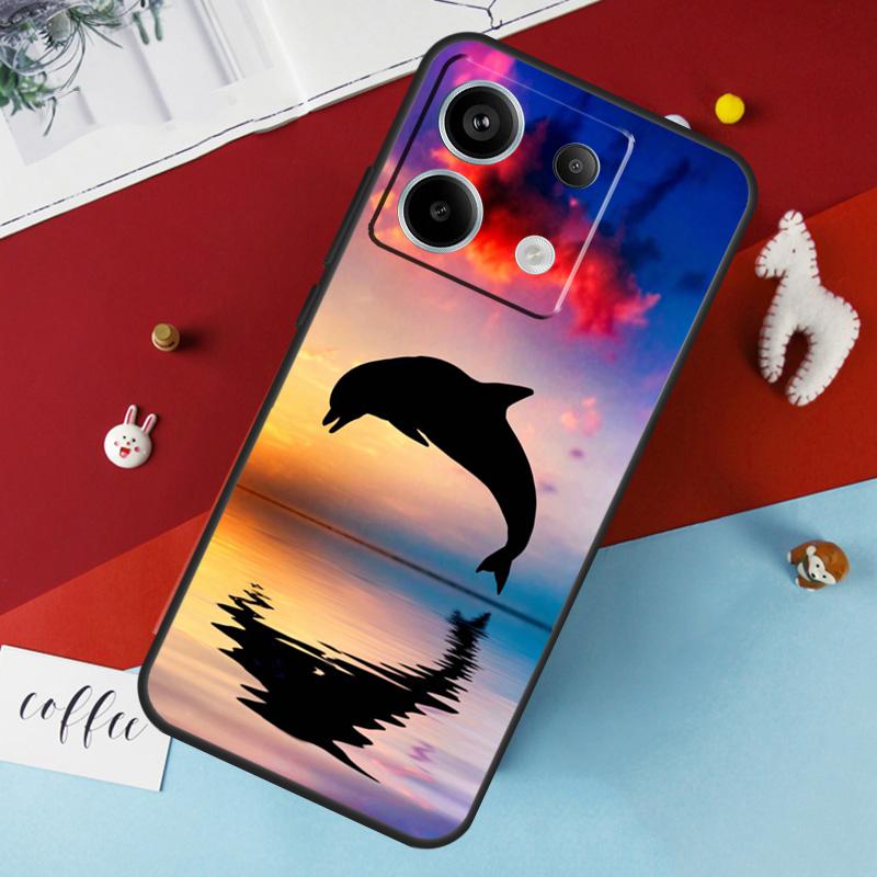 Animal Dolphin Case For Xiaomi Redmi Note 14 Pro 13 12 11 10 15 Pro Plus Redmi 15 14C 10C 12C 13C 15C Cover