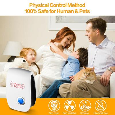 6pcs Electronic Mouse Repeller Ultrasonic Mosquito Repellent Insect Repellent Cockroach Repellent Household Mosquito Killer Electronic Repellent