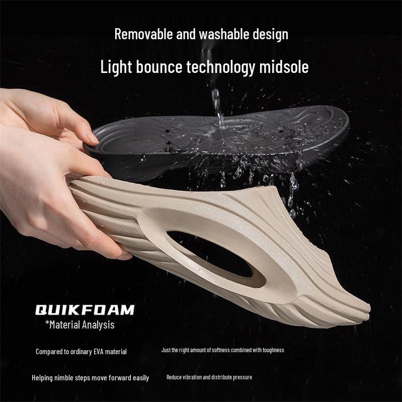 Men's 2025 Outdoor Odor-Proof Summer Slippers – Thick Sole, Non-Slip, Japanese Style Step-On Design