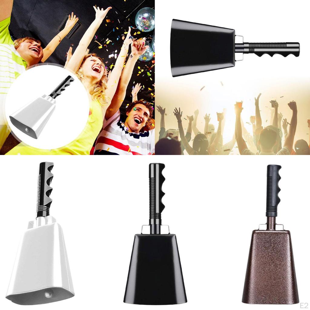 Cheering Bell Cowbell With Handle Noise Maker Instrument Loud Hand for Sporting Events