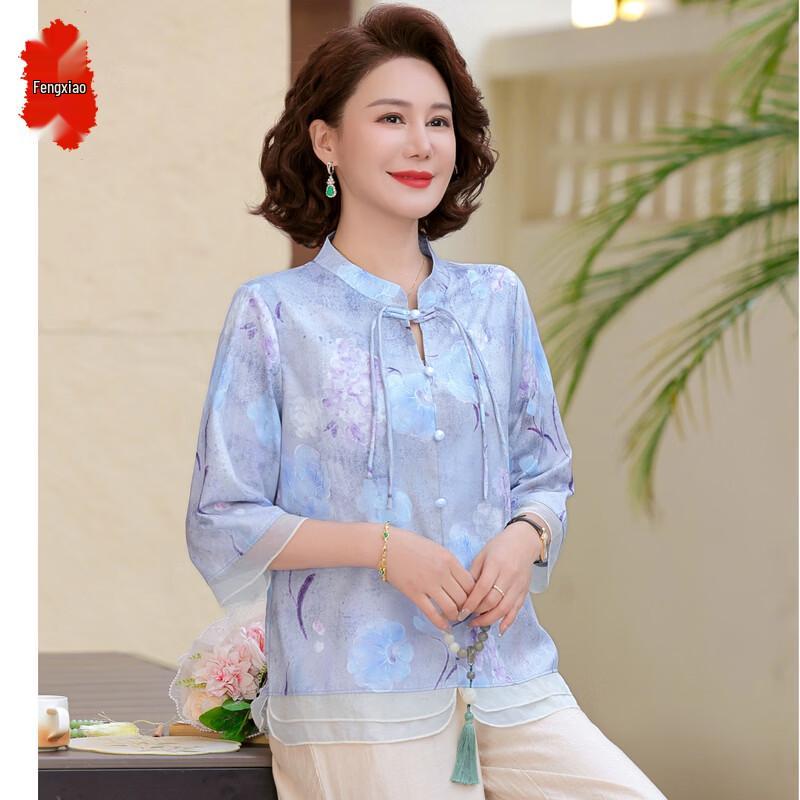 Women s Casual Floral Print Top XL