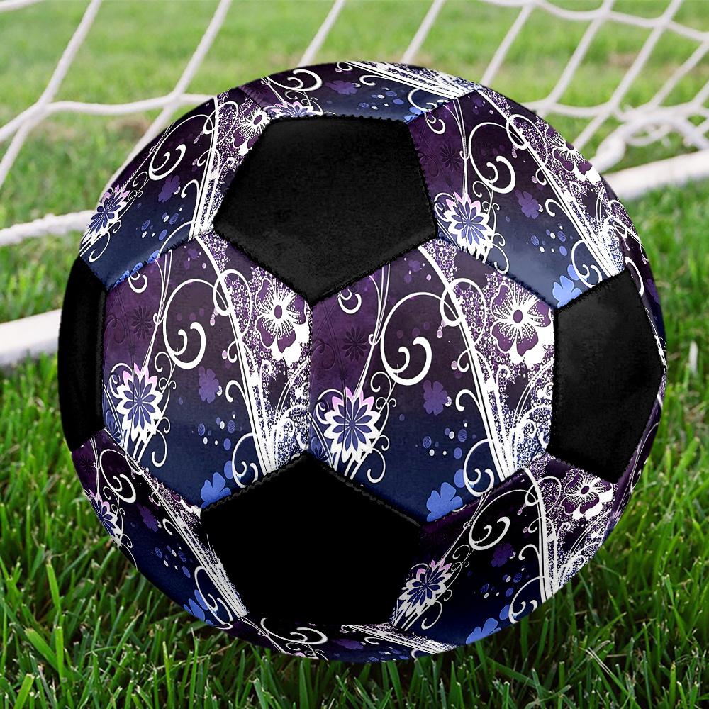 1PC Floral Fantasy Soccer Ball Size 5 Football Machine Sewn Indoor/Outdoor Universal Football Surprise Collection n97
