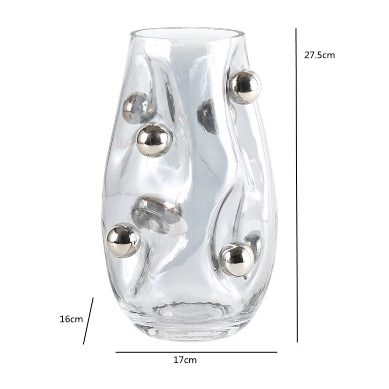 Irregular Transparent Glass Vase, Creative Spherical Art Flower Arrangement, Hydroponic Vase, Glass Container, Home Decoration