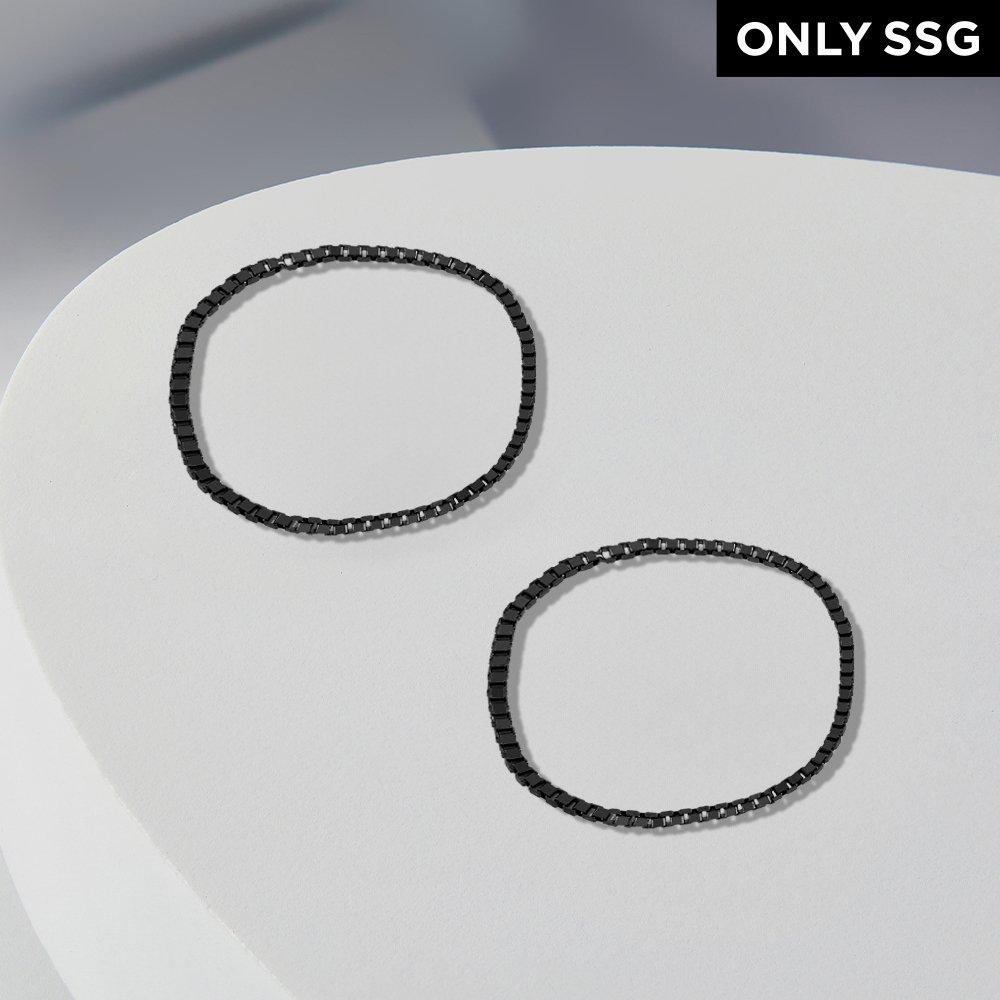 

14K Black Link Box Chain Gold Ring 14K black gold / Size: 12