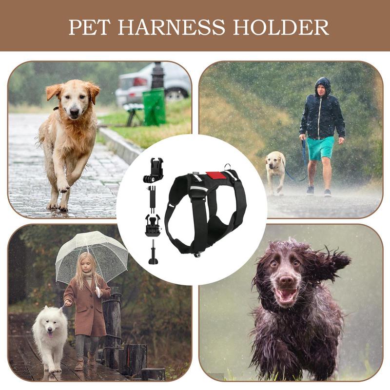 Dog Harness Soft Adjustable Dog Harness Vest Pet Chest And Back Fixation With Mounting Base Small Animal Accessories For