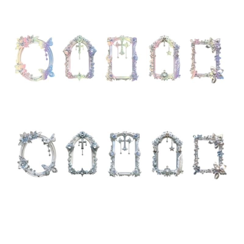 10 Sheets Border Sticker Crystal Museums Series Sticker Decorative Sticker Aesthetic Sticker Scrapbooking Supplies