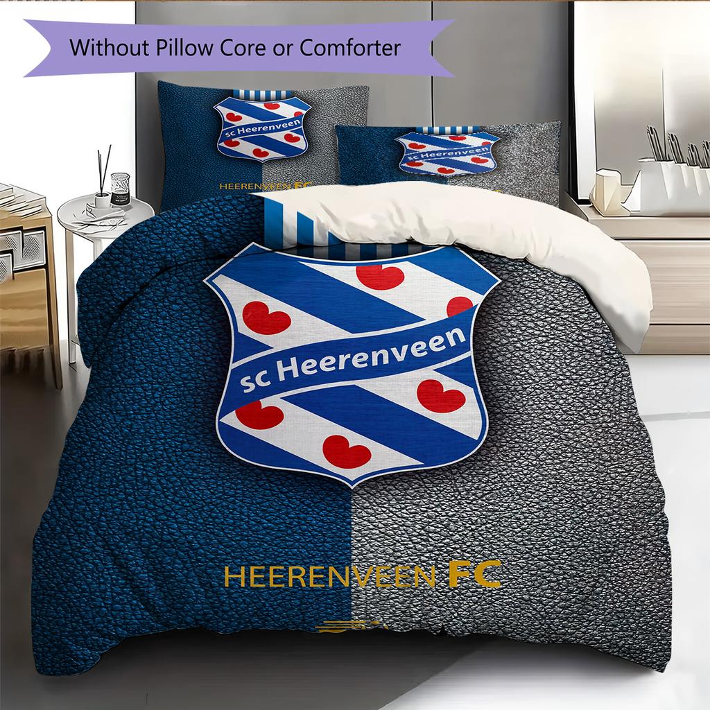 SC Heerenveen  Pattern Bedding Quilt Set  Home Decoration  Gift (1 * Duvet Cover + 2 * Pillowcase  Without Core)