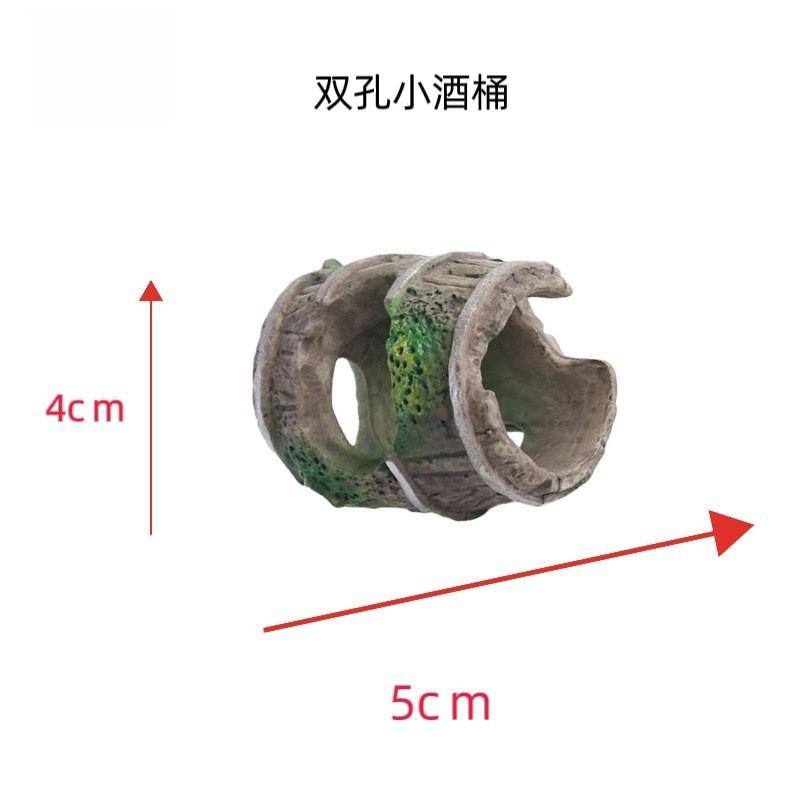 Aquarium Decorative Hideout Fish Shrimp Crayfish Reptiles PVC Hollow Log Tree Trunk Cave Small Medium Size