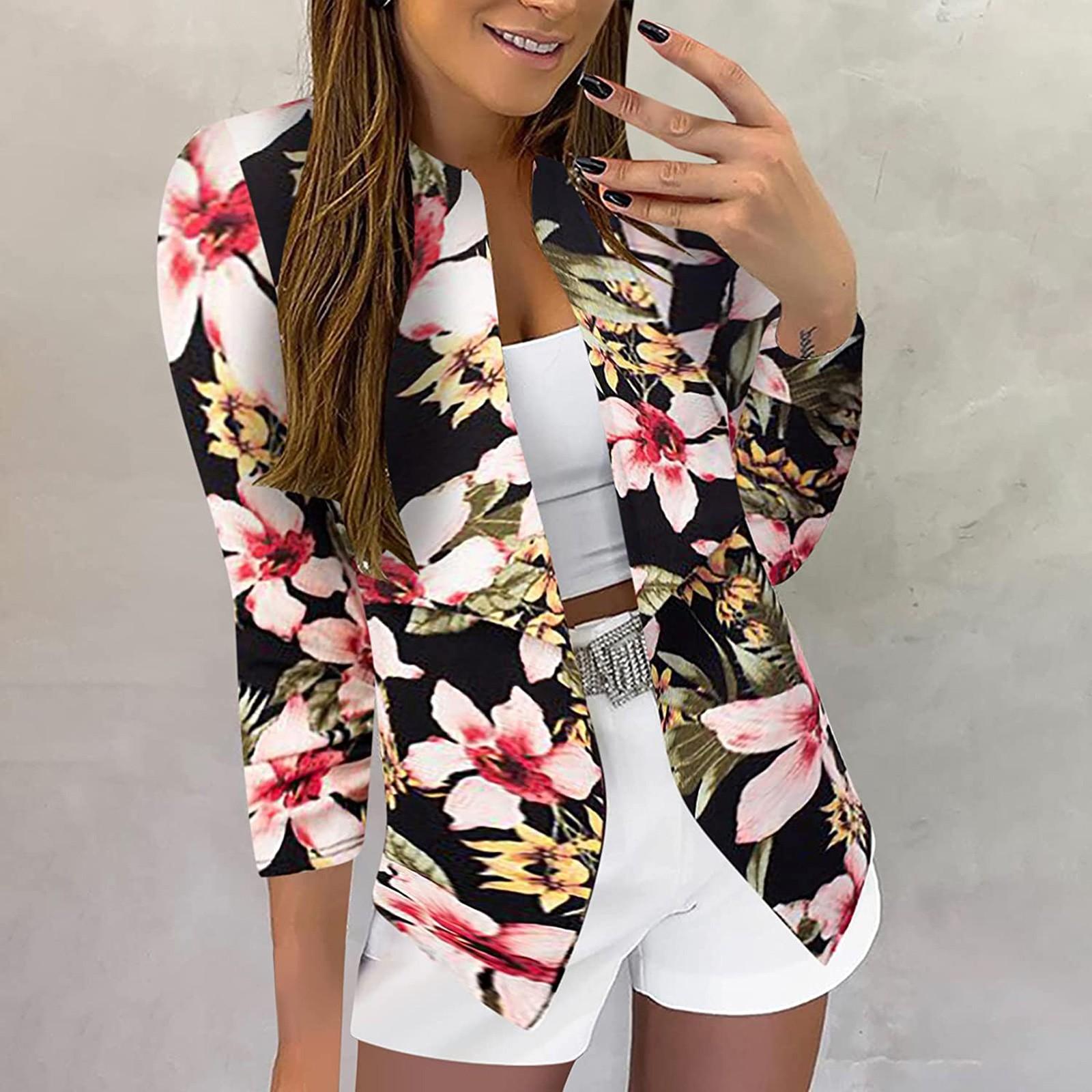 

Women s Fashion Casual Solid Color Cardigan Cardigan Formal Long Sleeve Jacket L чорний