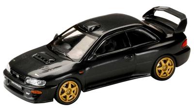 HJ64 Scale Subaru Impreza 22B STi Version Rally Base Car Carbon Black HJ647041BK 1/64 (GC8) (Finished Product)