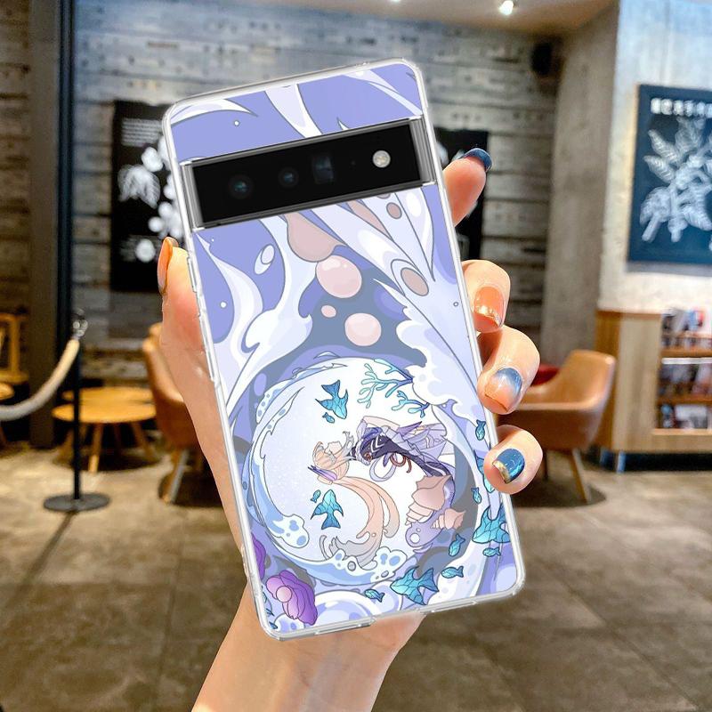 

Мультяшный логотип Genshin Impact для Google Pixel 8 7 6 Pro 6A 5 4 5A 4A 3A XL 5G Чехол для телефона Противоударный Мягкий ТПУ Прозрачный Чехол Pixel 7 Pro
