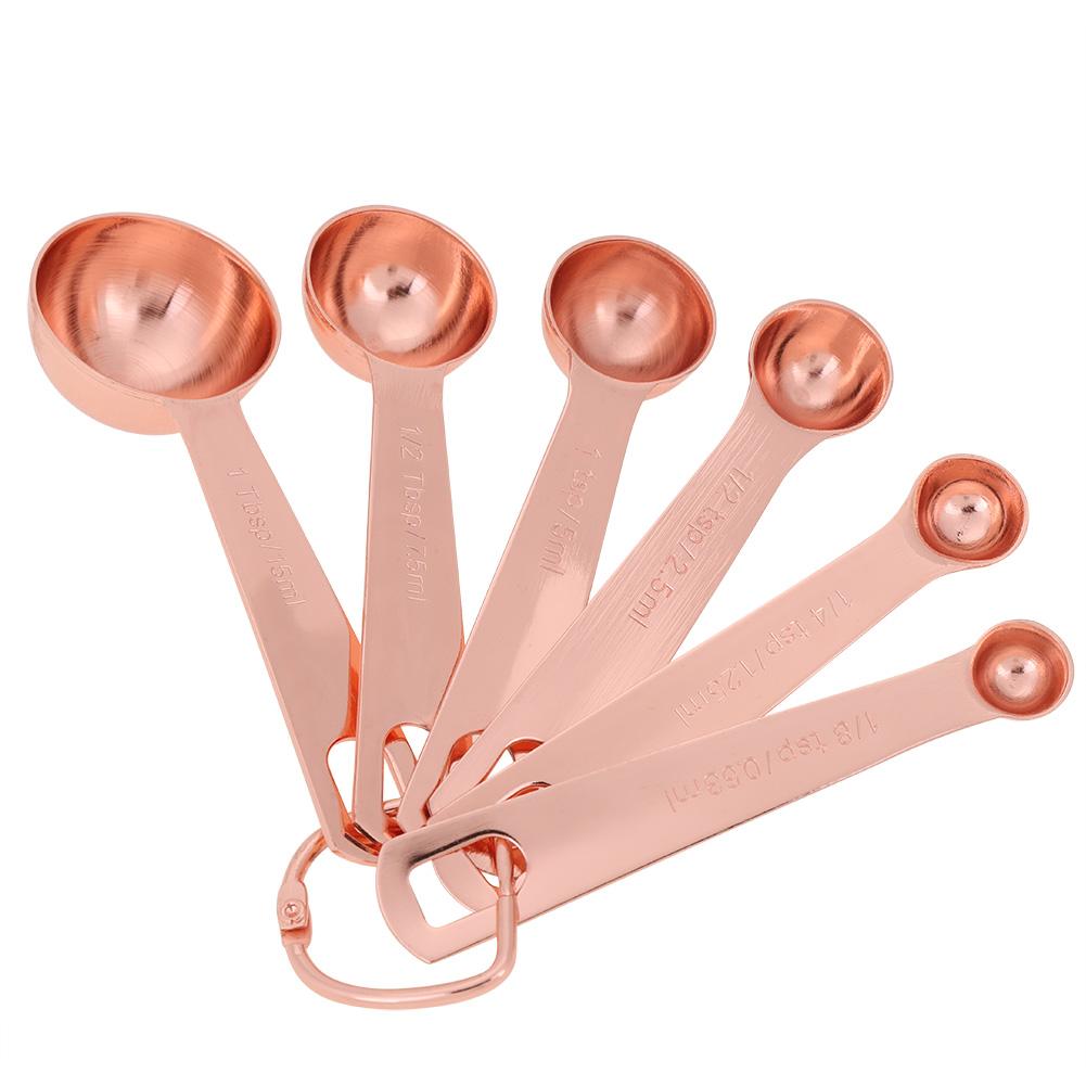 6Pcs/Set Stainless Steel Measuring Spoons Dry & Liquid Ingredients Cooking Baking Tool