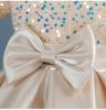 Rochie de seară cu paiete din satin cu mâneci scurte pentru fete - Costum de lux pufos pentru ziua de naștere