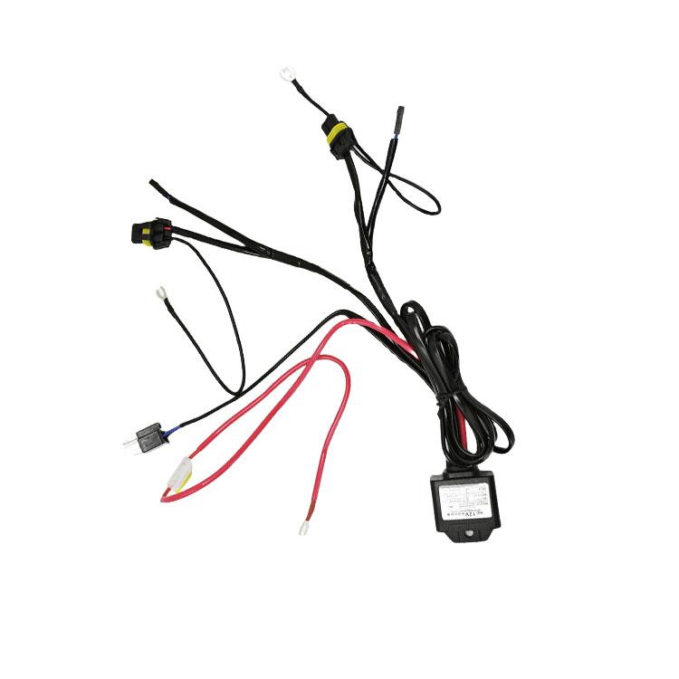 IDISON HID Wiring Harness 12V 130W 1pc Cable Wire Relay Wire Harness Controller for BI LED Projector Lens Installation Car Part