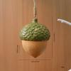 Christmas Traditional Wooden Acorn Pentagram Pendant Tree And Window Decoration