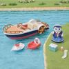 Sylvanian Families Vehicles [Captain Seal's Exciting Boat Set] V-08 ST Mark Certified, Ages 3 and Up, Toy Dollhouse, Sylvanian Families, Epoch