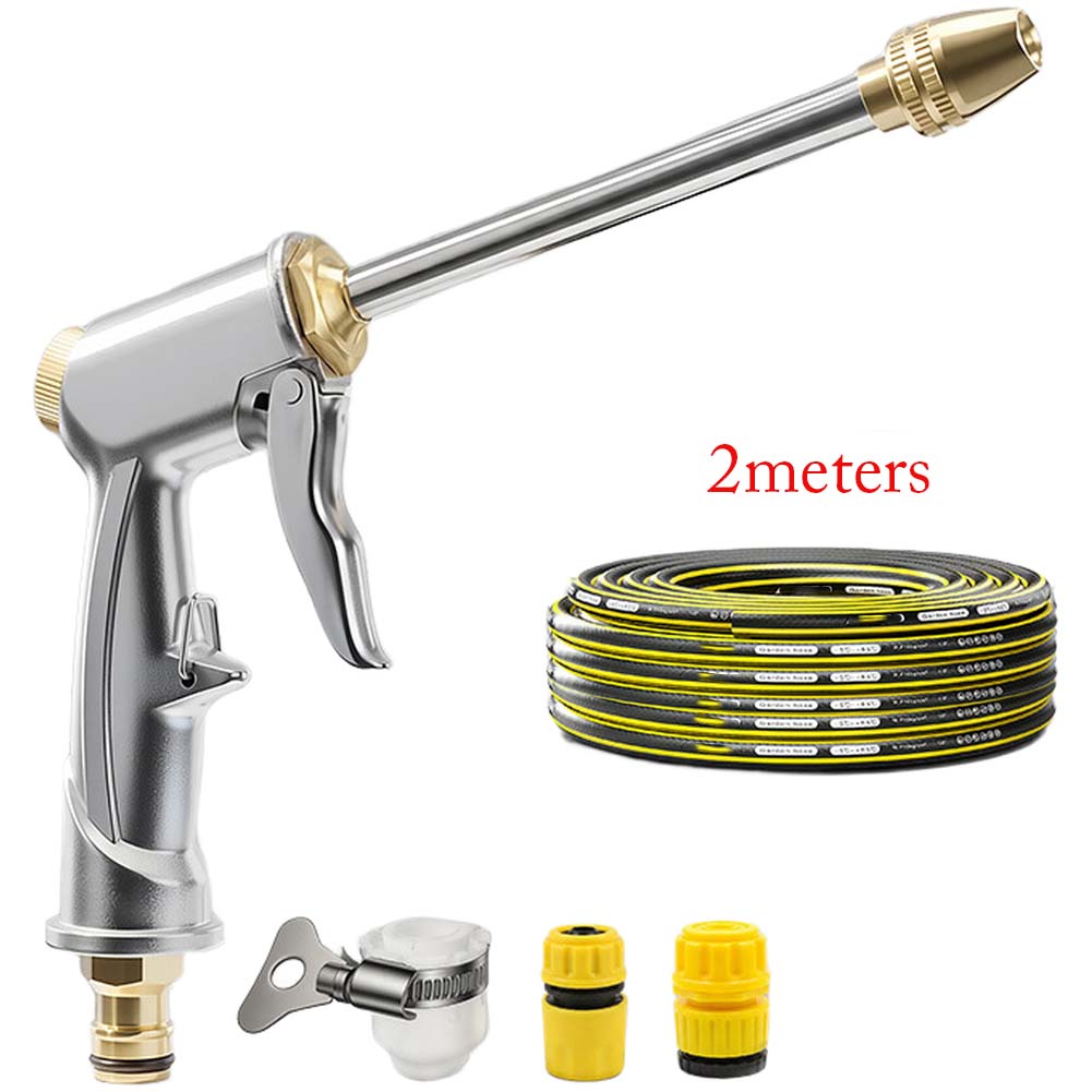 High Pressure Adjustable Water Sprayer for For car Lawn Garden Cleaning Dual Spiral Flow Alloy Body 200x50mm Size