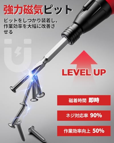 [2026 New Standard Model] Compact and Lightweight Rechargeable Electric Screwdriver, 5V 1800mAh, Features 14 Super Hard S2 Steel Bits, Forward/Reverse