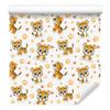 Tigers Wallpaper White and Cream for Living Room and Bedroom 50x1000