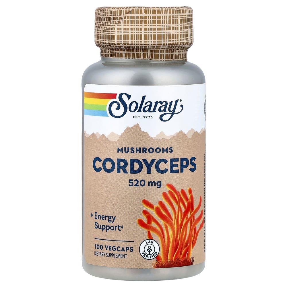 

Solaray Cordyceps Mushroom 520mg Veggie Capsules, 100 Count 100 pcs - 1 ea