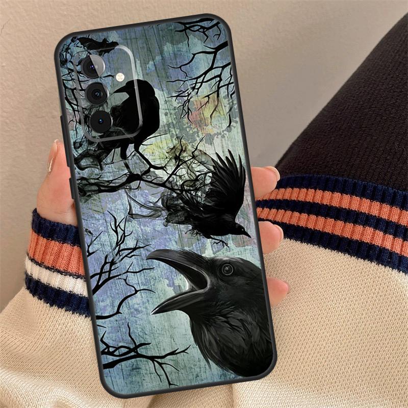 Goth Raven Case For Samsung Galaxy A14 A54 A34 A24 A52 A32 A22 A12 A51 A71 A33 A23 A13 A53 Cover Funda