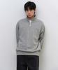 Oversized Half Zip Sweatshirt [Medium Grey]