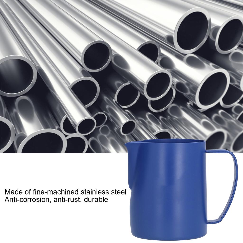 Nerezová konvička na kávu šálek na napěnění mléka s výlevkou proti odkapávání do kuchyně(400 ml )