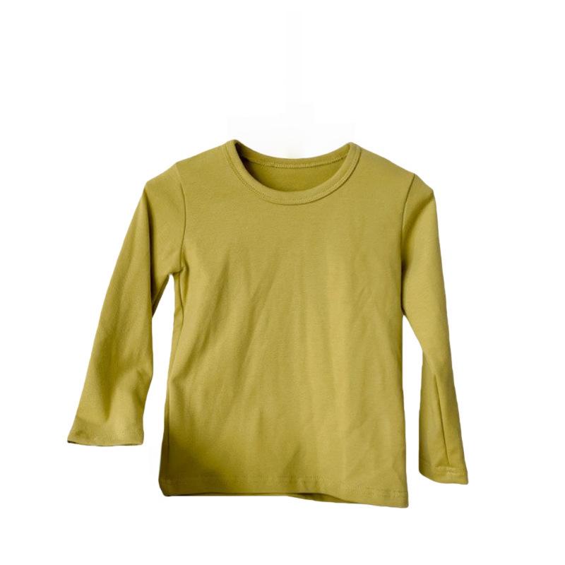 

Дитячий топ з довгим рукавом - Базовий шар - Однотонна біла або чорна футболка зі 100% бавовни для хлопчиків та дівчаток, для весни/осені 140 cm