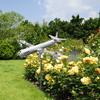 Metal Airplane Windmill Iron Super Fortress Aircraft Windmill Metal Spinner Aircraft Windmill for Outdoor Garden Decoration