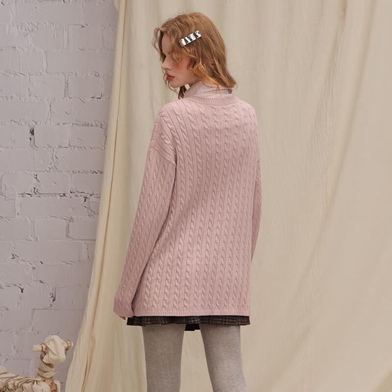 UNIFREE V-Neck Long Sleeve Knit Top