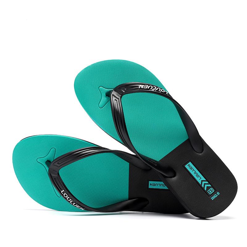 2025 Men s Non-slip Summer Flip-Flops: Casual Beach Sandals and Outdoor Slippers 41 бирюзовый зеленый