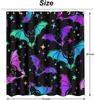 Purple Blue Spider Shower Curtain 72X72 Inch Bat Halloween Bathroom Curtains Set Home Waterproof Polyester Fabric With Hooks