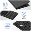 Bluetooth Numeric and Touchpad Rechargeable Foldable Portable Wireless Keypad with Lock Large Bluetooth Wireless Data and Trackpad Connects To Two