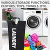 M-1Pc 90L Super Large Foldable Laundry Basket Waterproof Oxford Fabric Dirty Clothes Storage Bag for Travel Portable And Durable