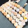 Premium Natural Red Rutilated Quartz Bracelet - Single Strand DIY Crystal Jewelry for Men and Women