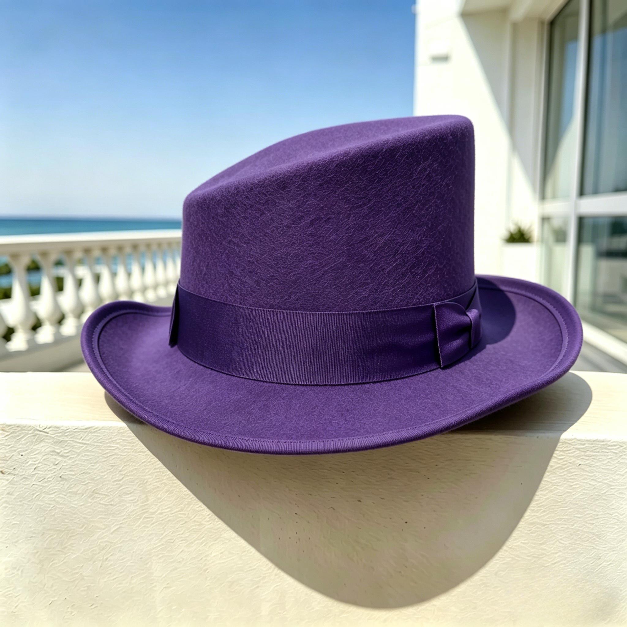 Nouveau Chapeau Fedora Op 100% Laine Magicien Café Steampunk Cosplay Punk Fête Casquettes Dropshipping Mode Chapeau Seau Incliné 60cm blue