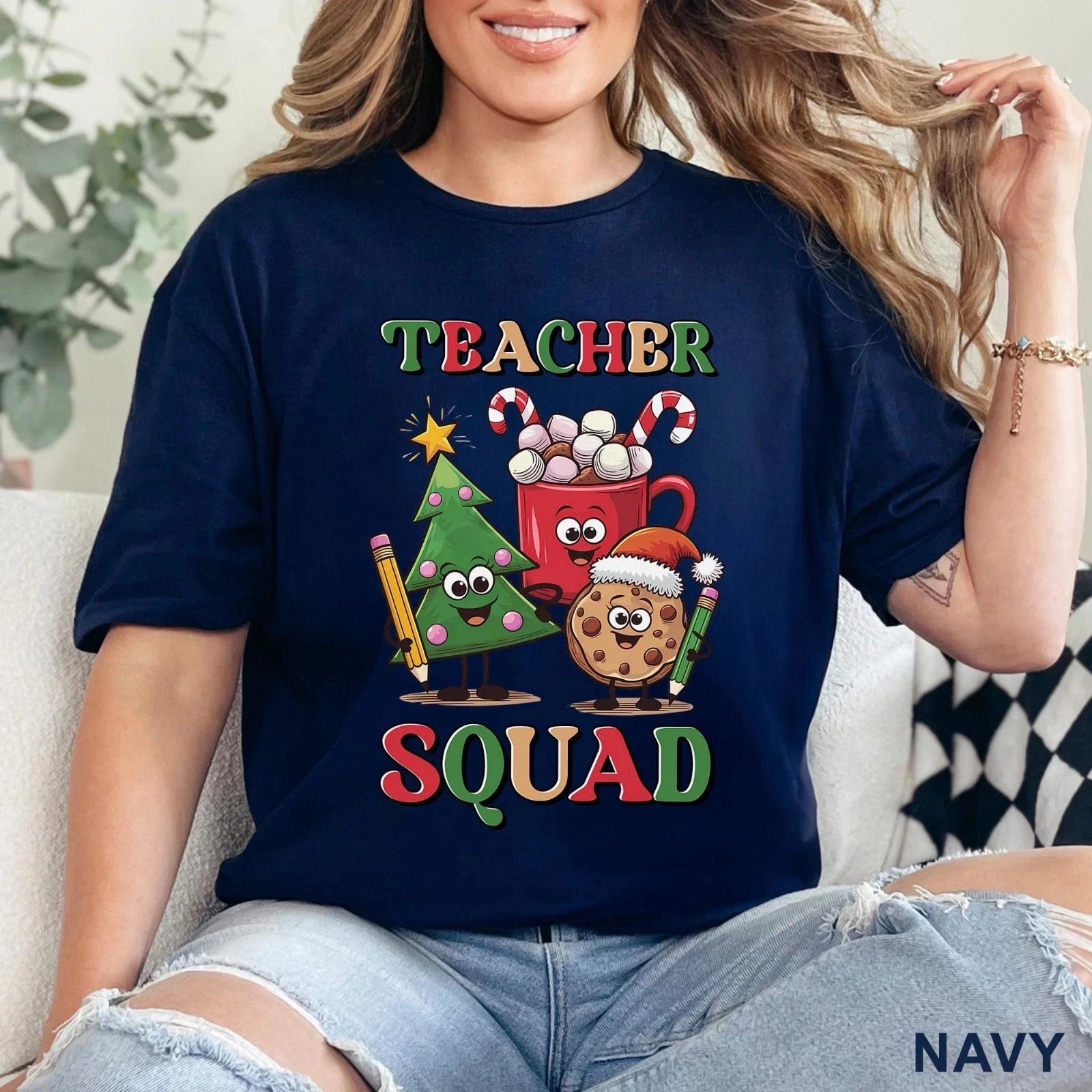 Teacher Squad Christmas Shirt, Christmas Teacher Shirt, Gift For Teach M
